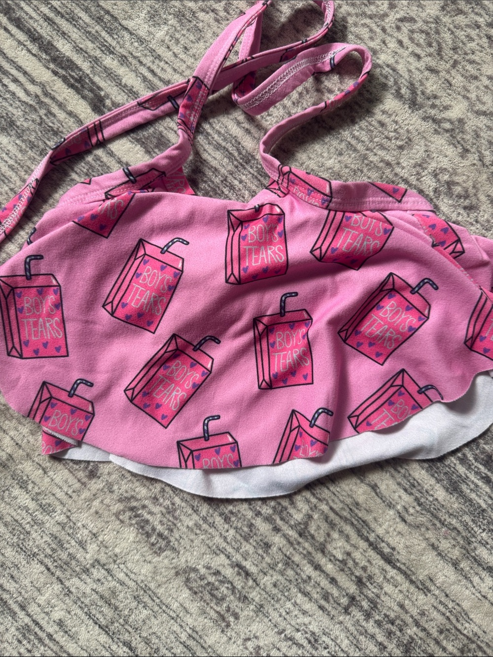 Girls' Pink 'Boy Tears' Swim Skirt Bottoms
